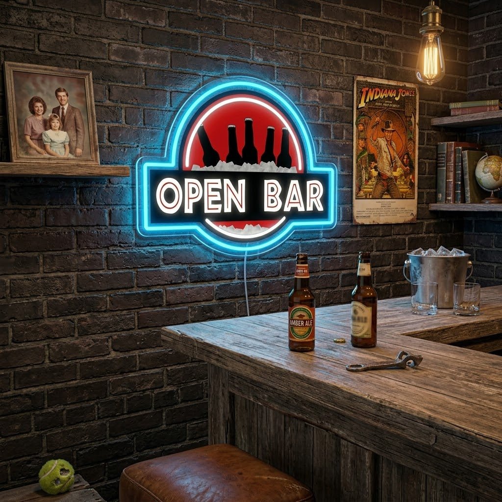 ShineNeon™ Classic Open Bar Retro Lounge Neon Sign USB Power - Shineneon