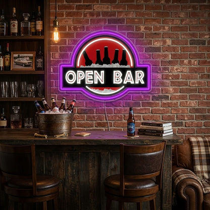 ShineNeon™ Classic Open Bar Retro Lounge Neon Sign USB Power - Shineneon