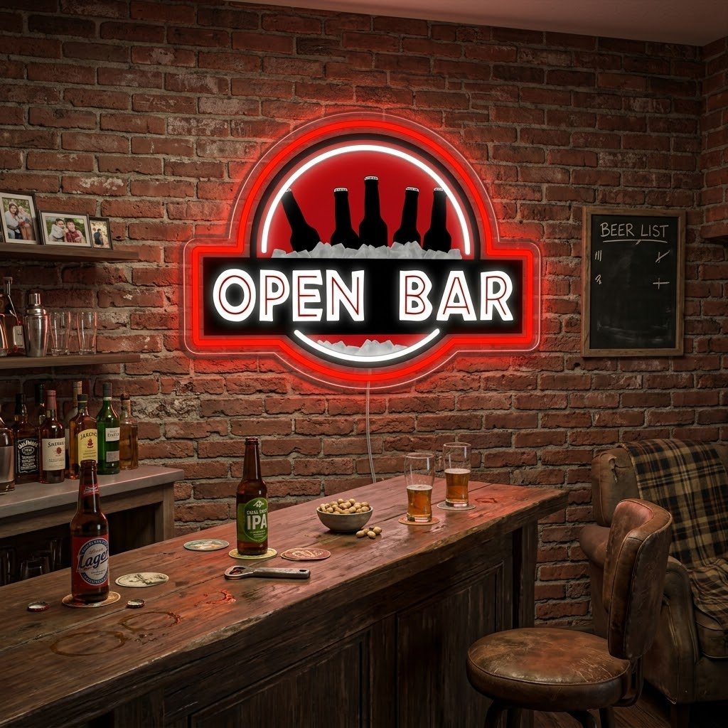 ShineNeon™ Classic Open Bar Retro Lounge Neon Sign USB Power - Shineneon