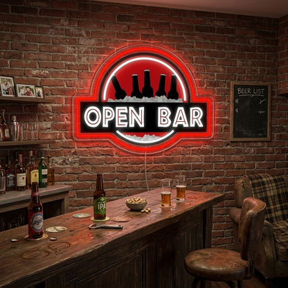 ShineNeon™ Classic Open Bar Retro Lounge Neon Sign USB Power - Shineneon