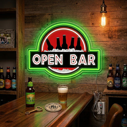 ShineNeon™ Classic Open Bar Retro Lounge Neon Sign USB Power - Shineneon