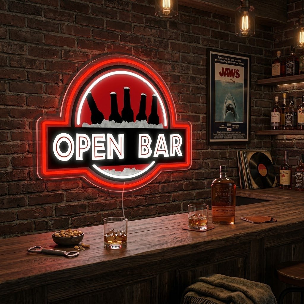 ShineNeon™ Classic Open Bar Retro Lounge Neon Sign USB Power - Shineneon