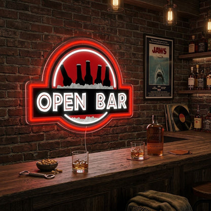 ShineNeon™ Classic Open Bar Retro Lounge Neon Sign USB Power - Shineneon