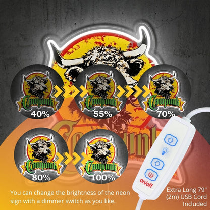 ShineNeon™ Cowpunk Eagle Skull neon sign USB Power - Shineneon