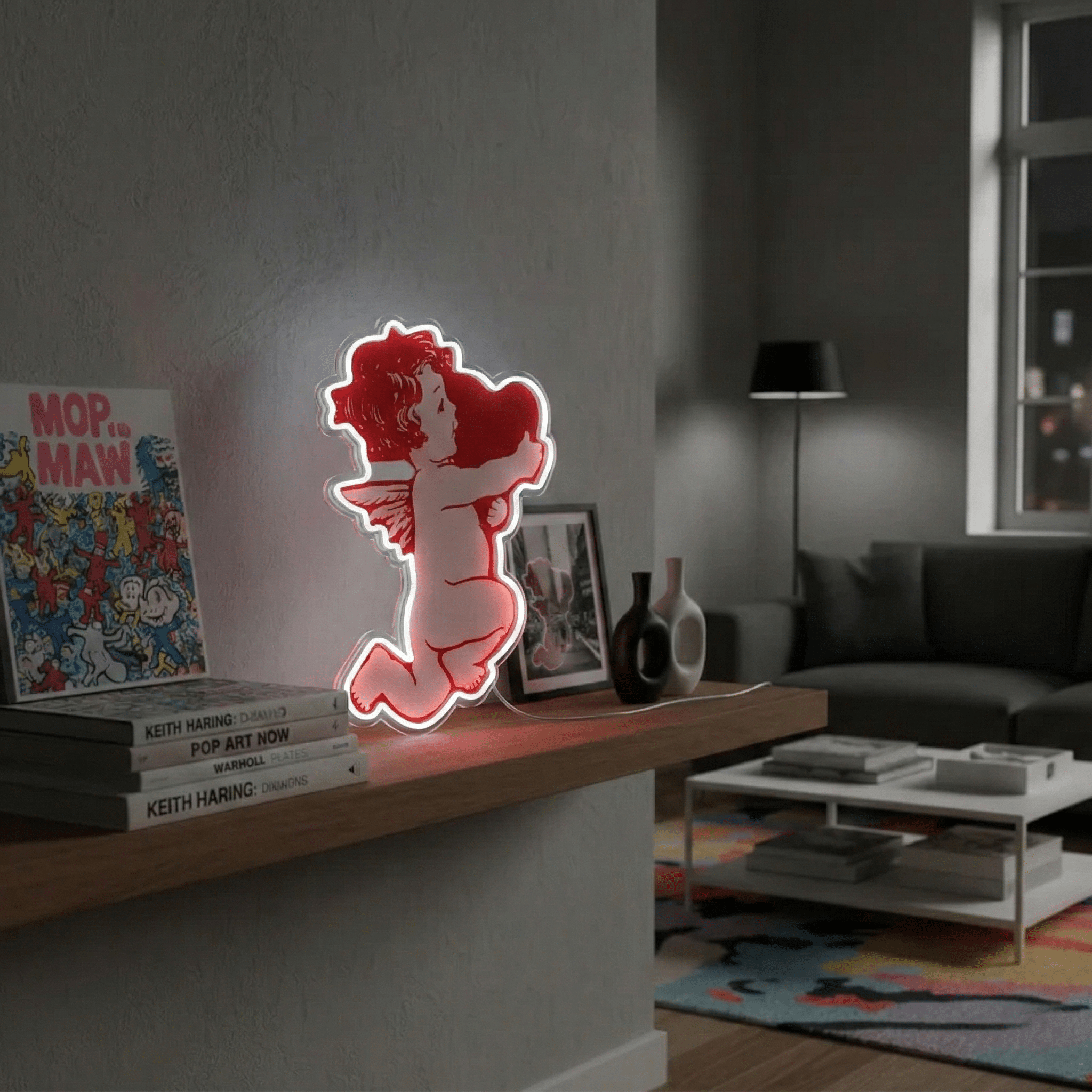 ShineNeon™ Cupid Love LED Neon Sign - Romantic Angel Wall Decor for Bedroom & Date Night - Shineneon