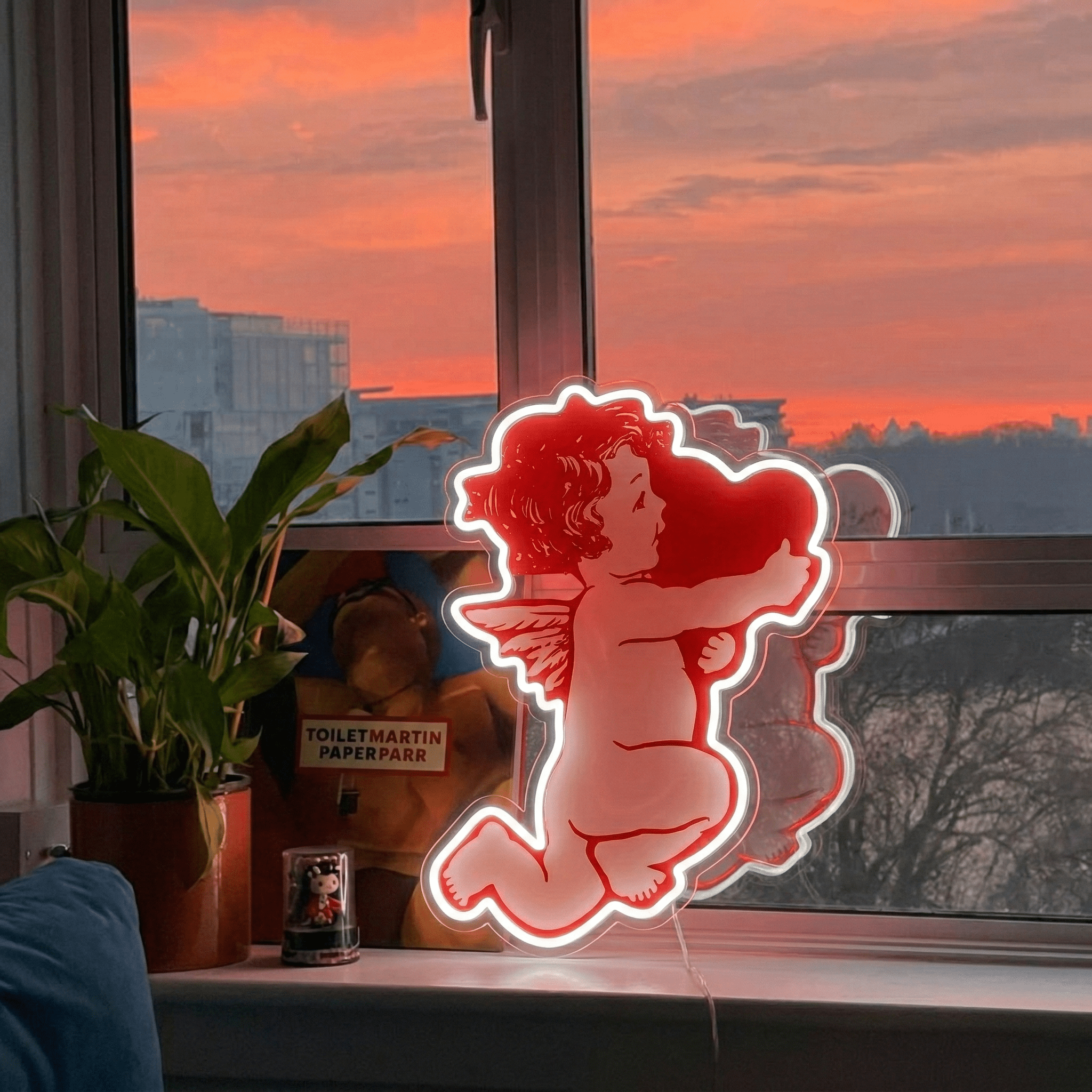 ShineNeon™ Cupid Love LED Neon Sign - Romantic Angel Wall Decor for Bedroom & Date Night - Shineneon