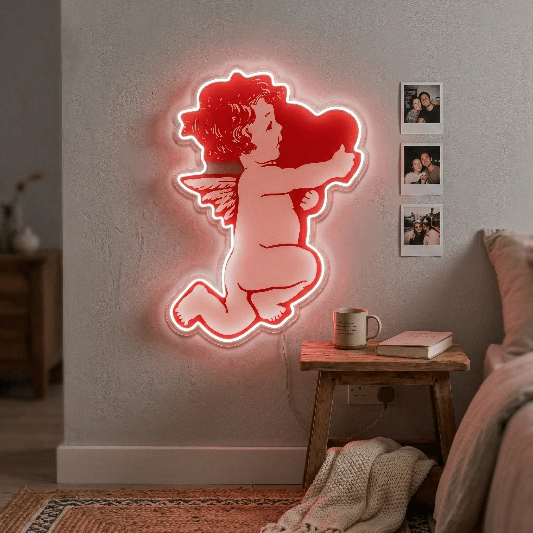 ShineNeon™ Cupid Love LED Neon Sign - Romantic Angel Wall Decor for Bedroom & Date Night - Shineneon