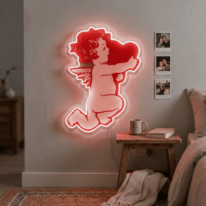 ShineNeon™ Cupid Love LED Neon Sign - Romantic Angel Wall Decor for Bedroom & Date Night - Shineneon