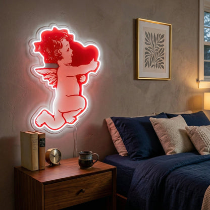 ShineNeon™ Cupid Love LED Neon Sign - Romantic Angel Wall Decor for Bedroom & Date Night - Shineneon
