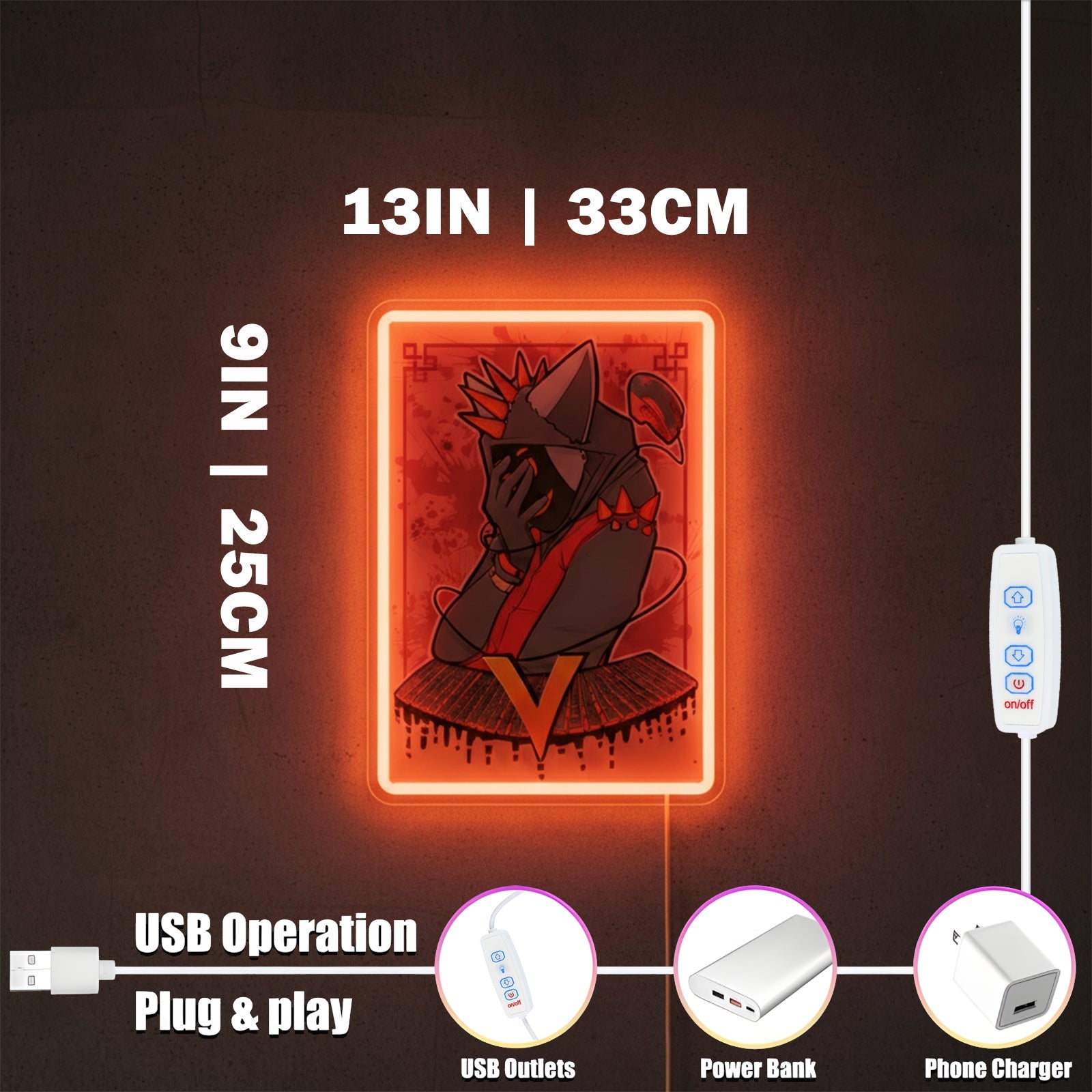 ShineNeon™ Cyber - V LED Neon Sign Gaming Room Wall Decor(USB Power) - Shineneon