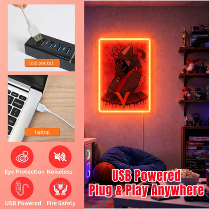 ShineNeon™ Cyber - V LED Neon Sign Gaming Room Wall Decor(USB Power) - Shineneon