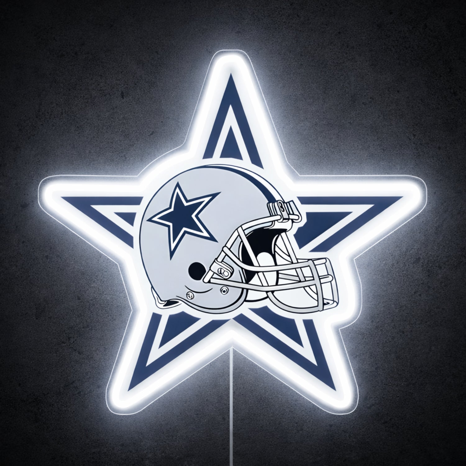 ShineNeon™ Dallas Football Helmet Neon Sign Lone Star State Sports Decor USB Power Neon Sign - Shineneon