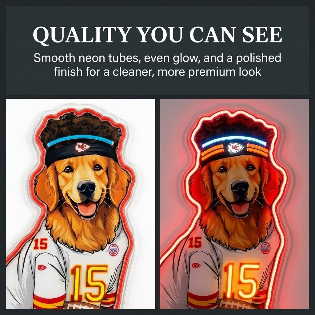 ShineNeon™ Football Dog MVP Jersey Neon Sign USB Power - Shineneon