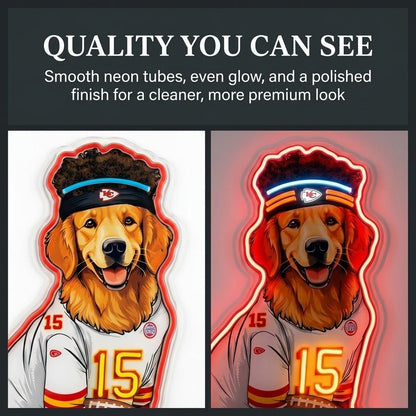 ShineNeon™ Football Dog MVP Jersey Neon Sign USB Power - Shineneon