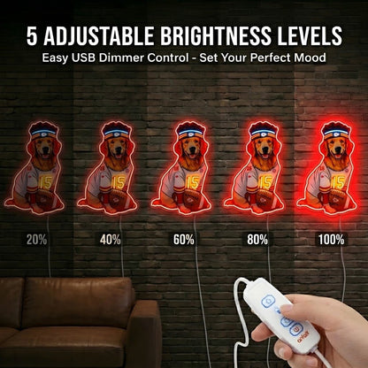ShineNeon™ Football Dog MVP Jersey Neon Sign USB Power - Shineneon