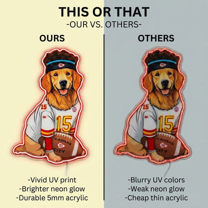 ShineNeon™ Football Dog MVP Jersey Neon Sign USB Power - Shineneon