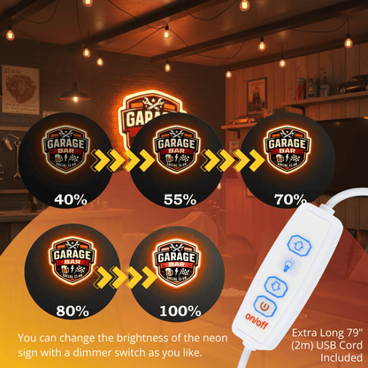 ShineNeon™ Garage Bar Neon Sign for Workshop & Man Cave USB Led Neon Sign - Shineneon
