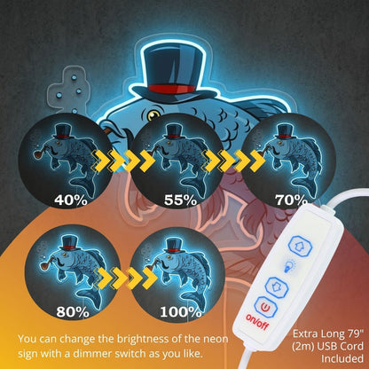 ShineNeon™ Gentleman Dolphin neon sign USB Power - Shineneon