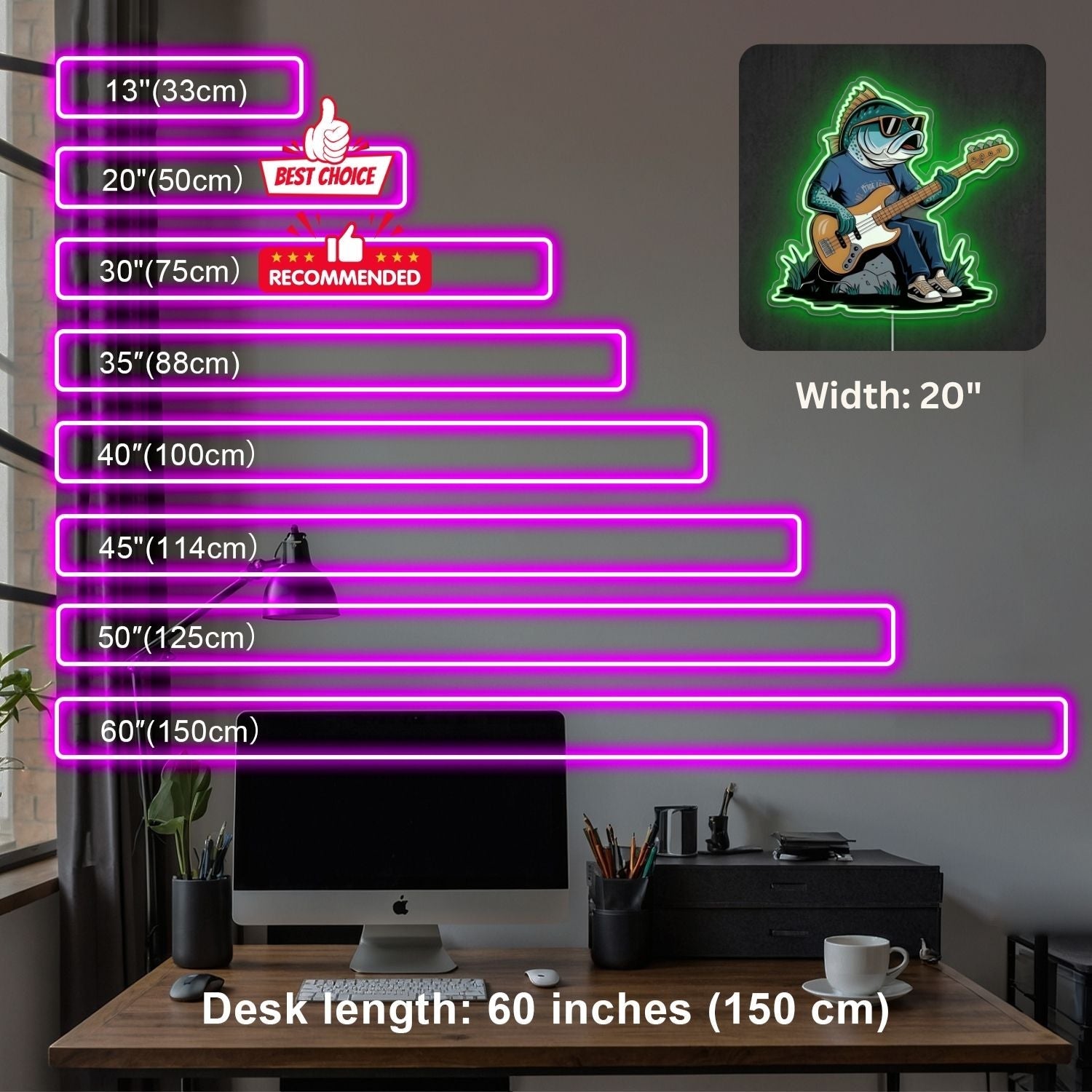 ShineNeon™ Guitar Fish Jam neon sign USB Power - Shineneon