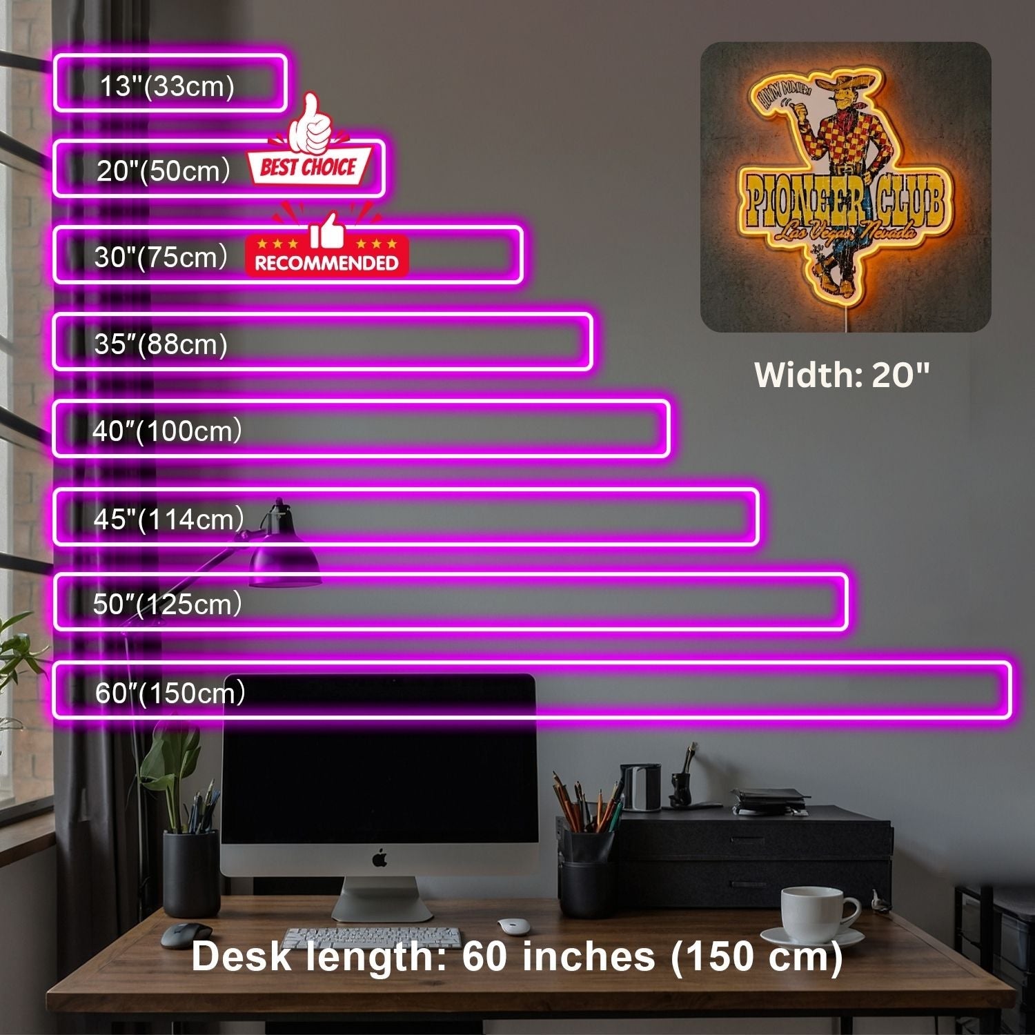 ShineNeon™ Hanging Cowboy neon sign USB Power - Shineneon