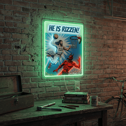 ShineNeon™ He Is Rizzin Comic Poster Neon Sign USB Power - Shineneon