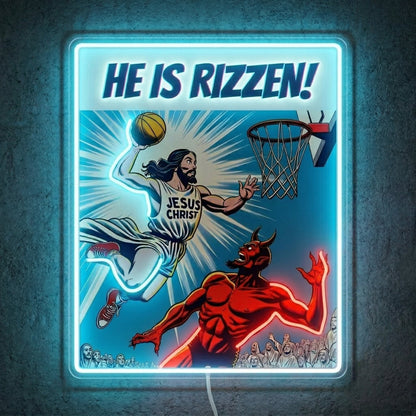 ShineNeon™ He Is Rizzin Comic Poster Neon Sign USB Power - Shineneon