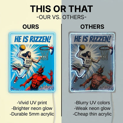 ShineNeon™ He Is Rizzin Comic Poster Neon Sign USB Power - Shineneon