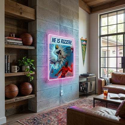 ShineNeon™ He Is Rizzin Comic Poster Neon Sign USB Power - Shineneon