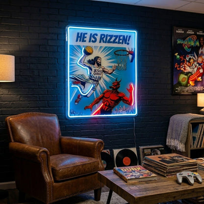 ShineNeon™ He Is Rizzin Comic Poster Neon Sign USB Power - Shineneon