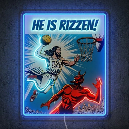 ShineNeon™ He Is Rizzin Comic Poster Neon Sign USB Power - Shineneon
