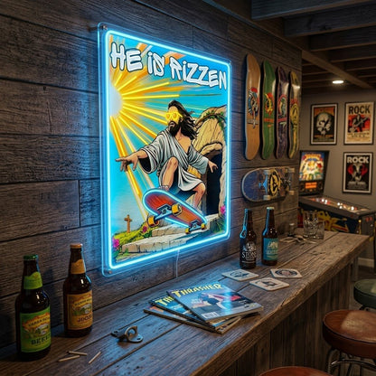 ShineNeon™ He Is Rizzin Vintage Poster Neon Sign USB Power - Shineneon