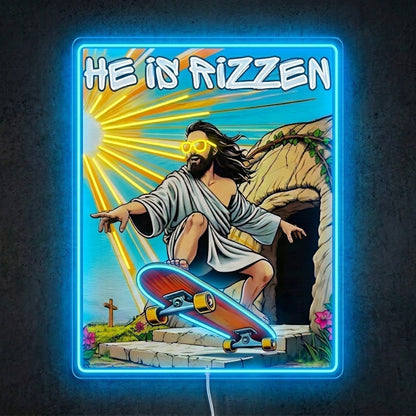ShineNeon™ He Is Rizzin Vintage Poster Neon Sign USB Power - Shineneon