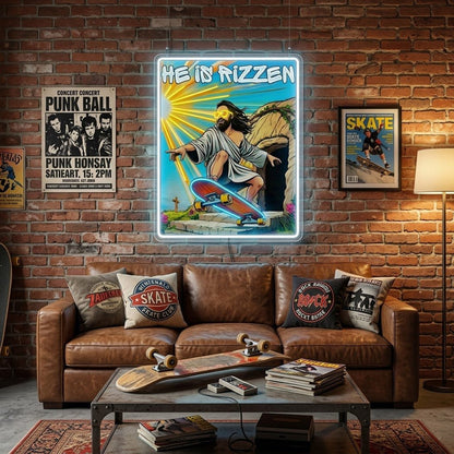 ShineNeon™ He Is Rizzin Vintage Poster Neon Sign USB Power - Shineneon