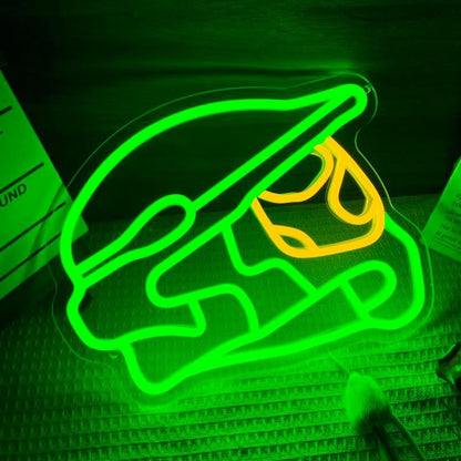 ShineNeon™ Helmet Neon Sign – Cool Gamer & Sports Decor for Man Cave, Game Room, or Office - Shineneon