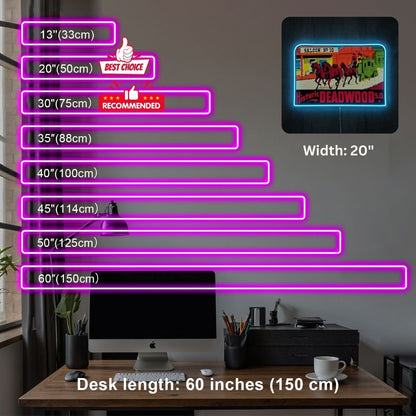 ShineNeon™ Historic Deadwood SD Neon Sign Wild West Saloon No 10 Wall Decor USB Power - Shineneon