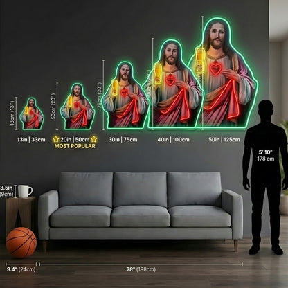 ShineNeon™ Holy Jesus Holding Beer Glass Neon Sign USB Power - Shineneon
