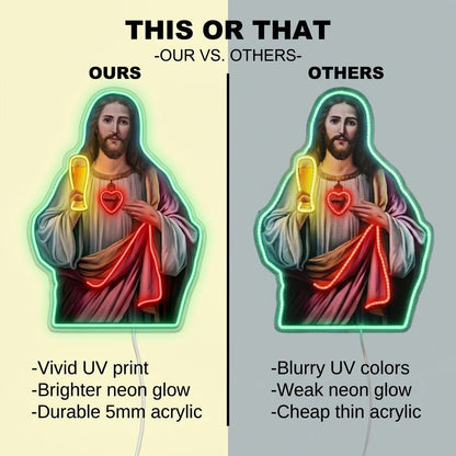 ShineNeon™ Holy Jesus Holding Beer Glass Neon Sign USB Power - Shineneon