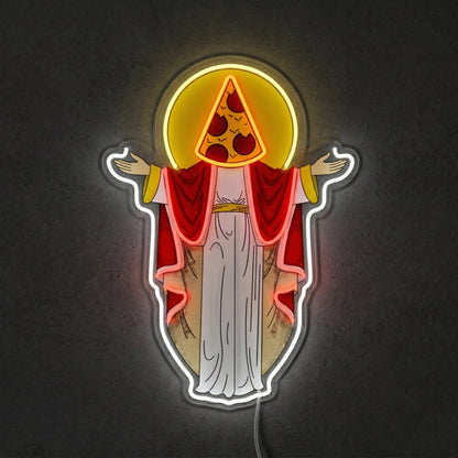 ShineNeon™ Holy Pizza Slice Head Divine Neon Sign USB Power - Shineneon