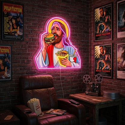 ShineNeon™ Jesus Snacks Pop Art Neon Sign USB Power - Shineneon