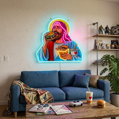 ShineNeon™ Jesus Snacks Pop Art Neon Sign USB Power - Shineneon