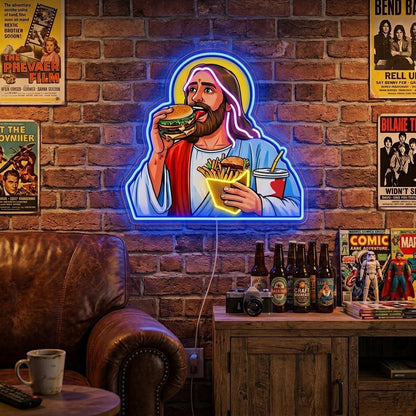 ShineNeon™ Jesus Snacks Pop Art Neon Sign USB Power - Shineneon