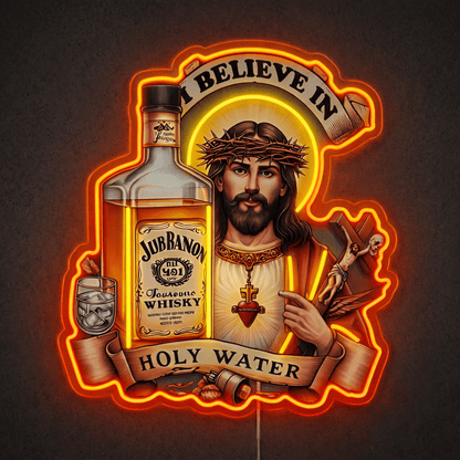 ShineNeon™ Jesus Whiskey Label Neon Sign USB Power - Shineneon
