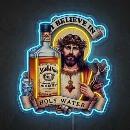 ShineNeon™ Jesus Whiskey Label Neon Sign USB Power - Shineneon