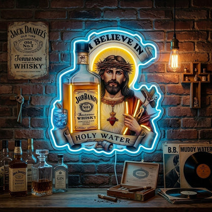 ShineNeon™ Jesus Whiskey Label Neon Sign USB Power - Shineneon