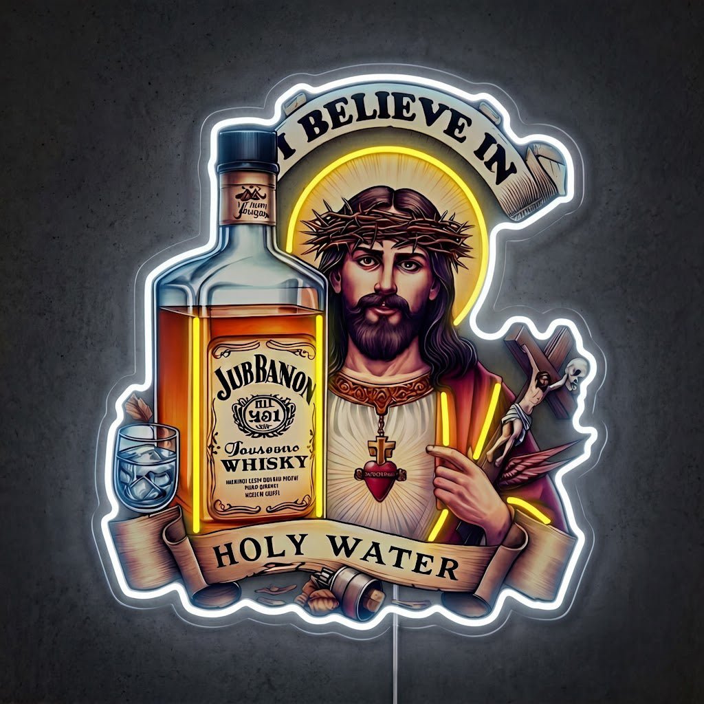 ShineNeon™ Jesus Whiskey Label Neon Sign USB Power - Shineneon