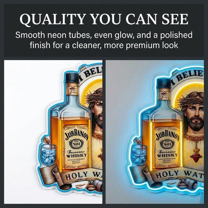 ShineNeon™ Jesus Whiskey Label Neon Sign USB Power - Shineneon