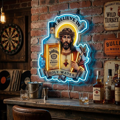 ShineNeon™ Jesus Whiskey Label Neon Sign USB Power - Shineneon