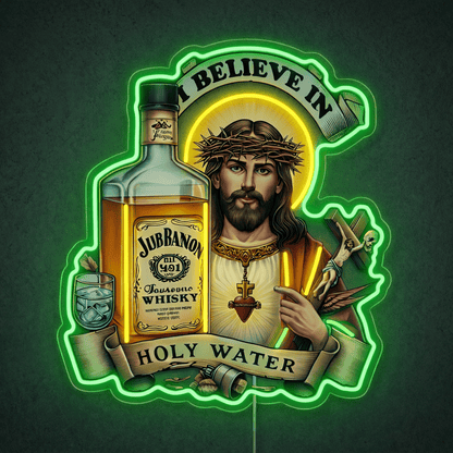 ShineNeon™ Jesus Whiskey Label Neon Sign USB Power - Shineneon