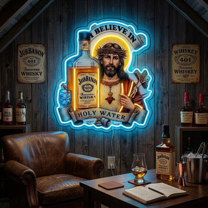 ShineNeon™ Jesus Whiskey Label Neon Sign USB Power - Shineneon
