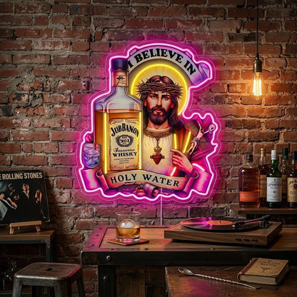 ShineNeon™ Jesus Whiskey Label Neon Sign USB Power - Shineneon